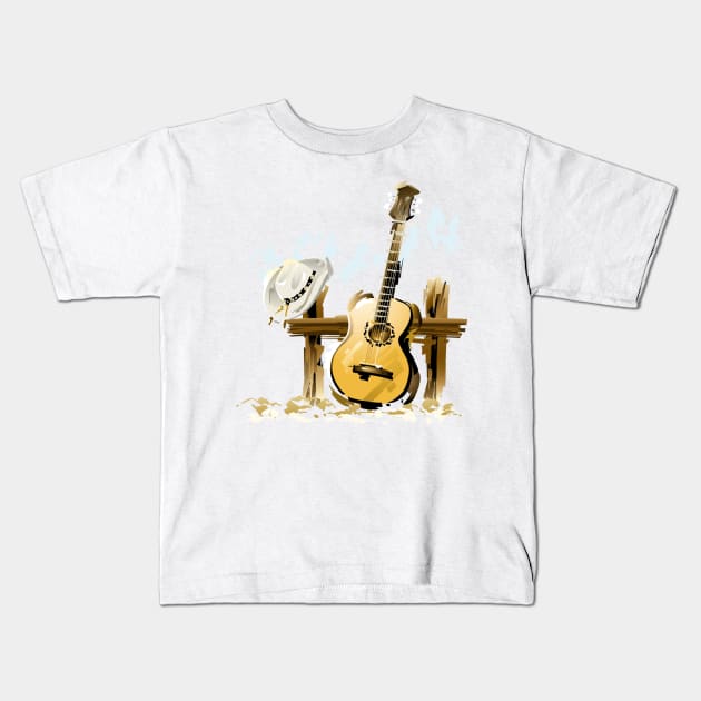 Country Music Photo Kids T-Shirt by Pam069